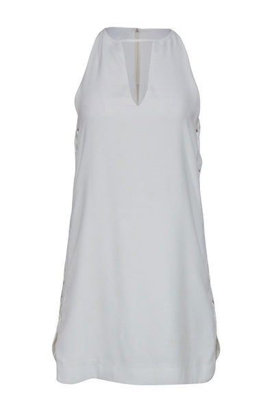 Current Boutique-Parker - White Lace-Up Side Shift Dress Sz XS
