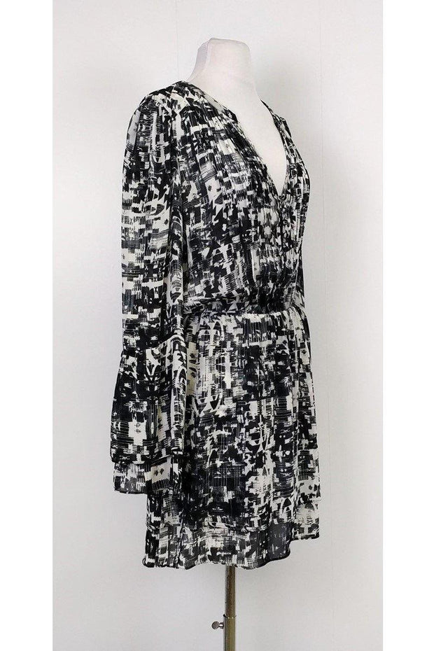 Current Boutique-Parker - Black & White Long Sleeve Dress Sz L