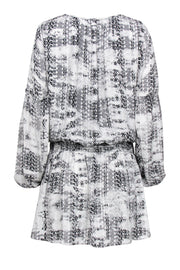 Current Boutique-Parker - Black & White Geometric Print Shift Dress Sz M