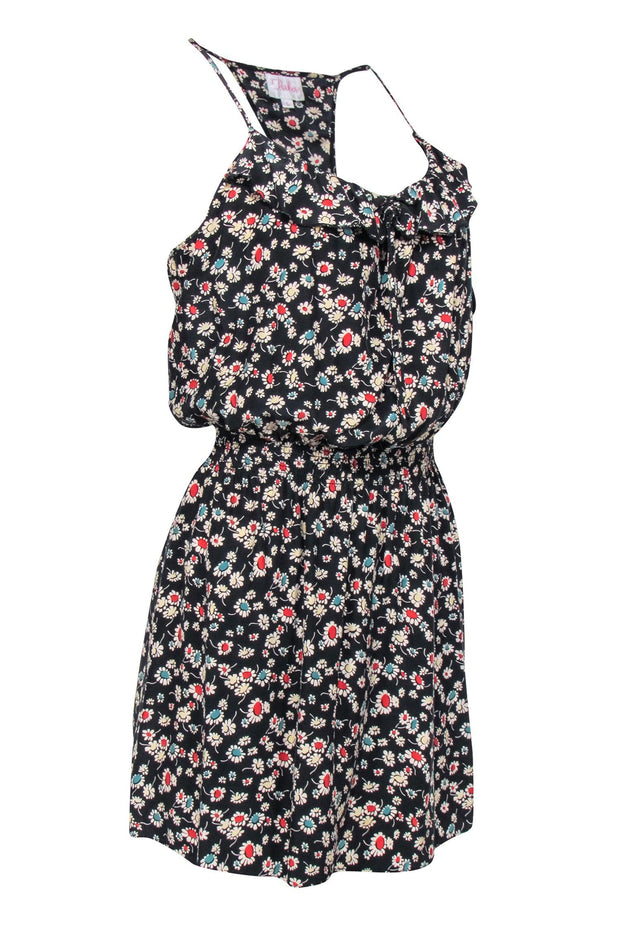 Current Boutique-Parker - Black w/ Multi-Color Sunflower Dress Sz S