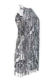 Current Boutique-Parker - Black & White Fringe Dress Sz XS