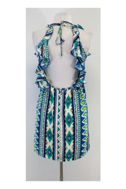 Current Boutique-Parker - Blue Tone Silk Geo Print Dress Sz XS