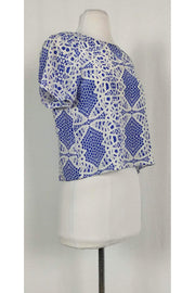 Current Boutique-Parker - Purple & White Crop T-Shirt Sz M