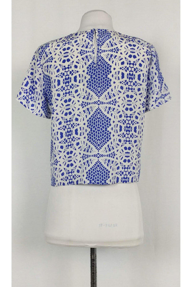 Current Boutique-Parker - Purple & White Crop T-Shirt Sz M