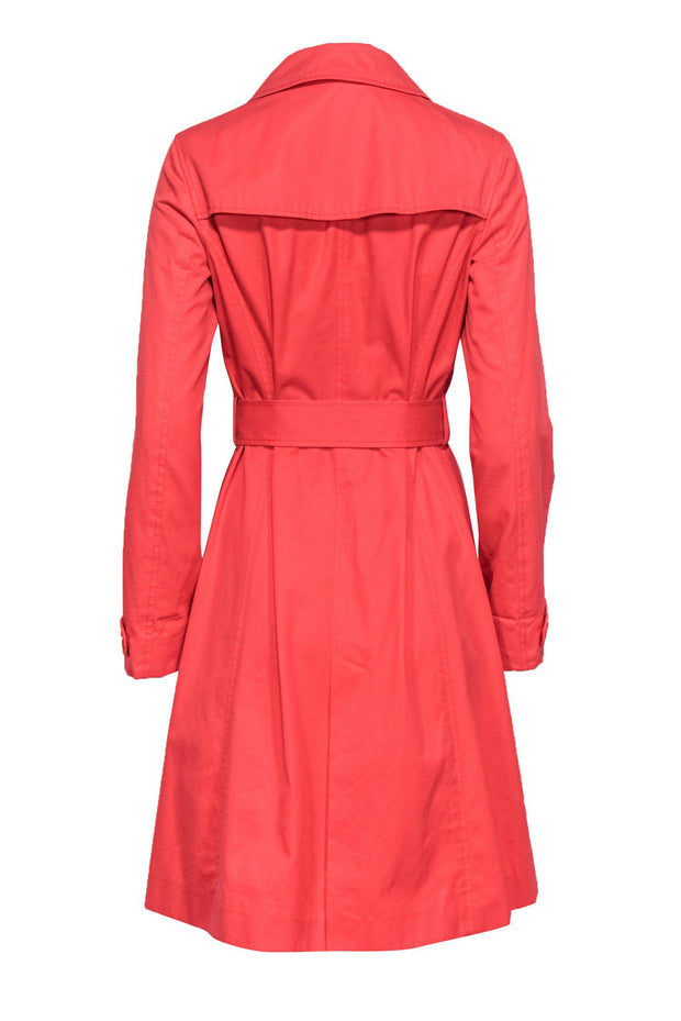 Current Boutique-Paul Smith - Coral Double Breasted Trench Coat Sz 6