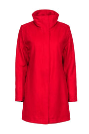 Current Boutique-Pendleton - Red Wool Classic Longline Pea-Coat W/ Zipper & Buttons Sz S
