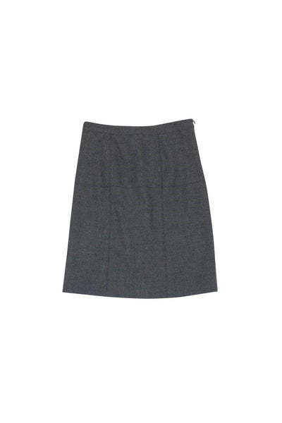 Current Boutique-Peserico - Grey Wool Pencil Skirt Sz 4