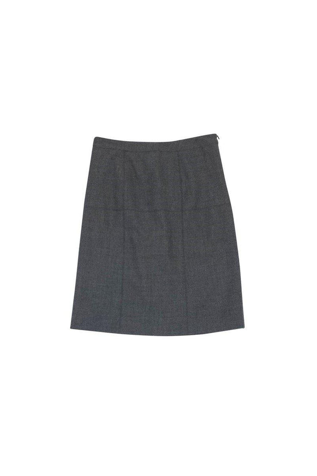 Current Boutique-Peserico - Grey Wool Pencil Skirt Sz 4