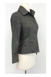 Current Boutique-Piazza Sempione - Gray Herringbone Wool Jacket Sz 2