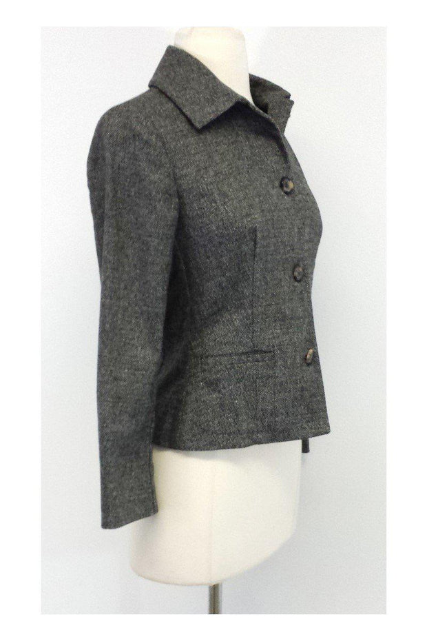 Current Boutique-Piazza Sempione - Gray Herringbone Wool Jacket Sz 2