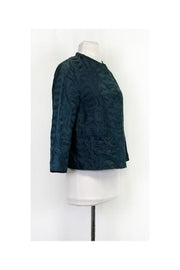 Current Boutique-Piazza Sempione - Teal & Blue Brocade Jacket Sz 6
