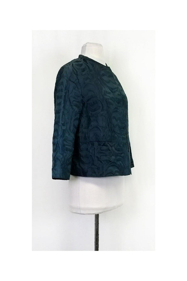 Current Boutique-Piazza Sempione - Teal & Blue Brocade Jacket Sz 6