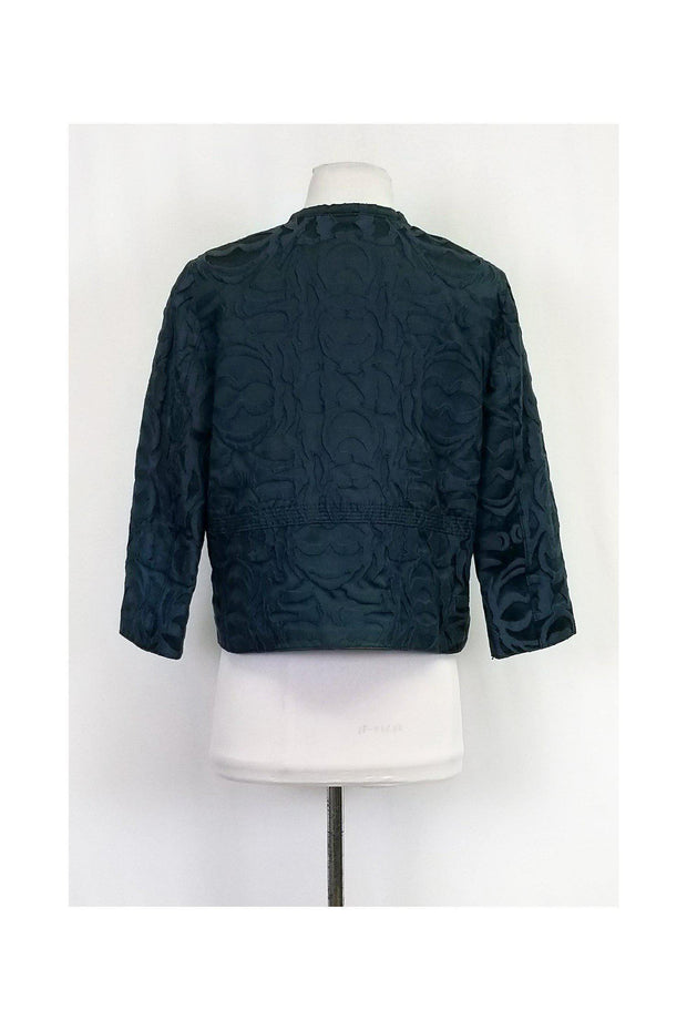 Current Boutique-Piazza Sempione - Teal & Blue Brocade Jacket Sz 6