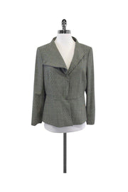 Current Boutique-Piazza Sempione - Cream & Black Houndstooth Wool Jacket Sz 8
