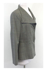 Current Boutique-Piazza Sempione - Cream & Black Houndstooth Wool Jacket Sz 8
