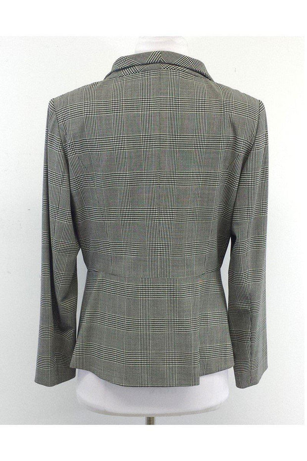 Current Boutique-Piazza Sempione - Cream & Black Houndstooth Wool Jacket Sz 8
