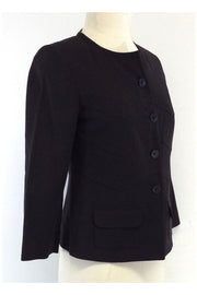 Current Boutique-Piazza Sempione - Dark Brown Cotton Jacket Sz 4