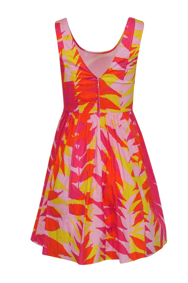 Current Boutique-Plenty by Tracy Reese - Bright Patterned A-Line Cotton Dress Sz 2