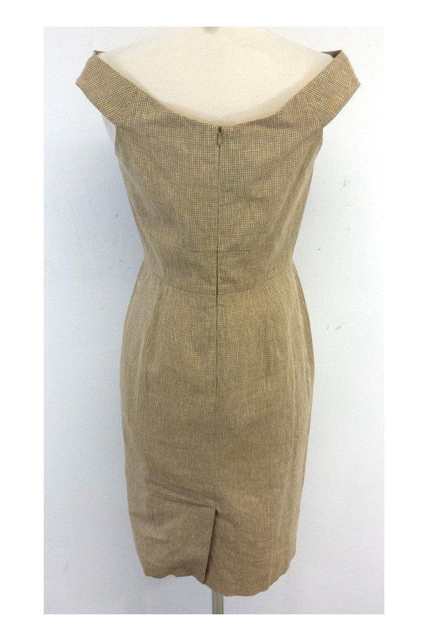 Current Boutique-Ports 1961 - Light Brown & Orange Gingham Cotton Dress Sz 4