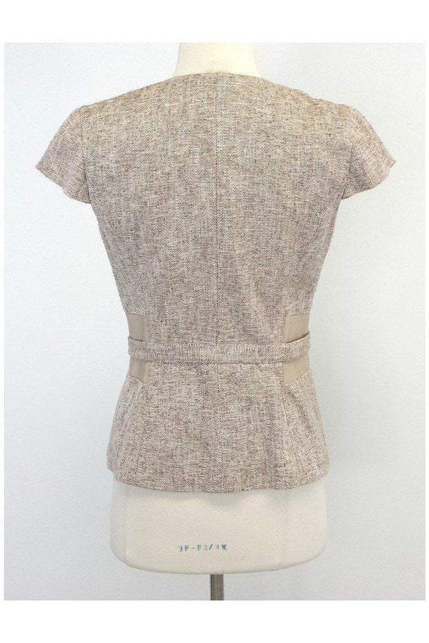 Current Boutique-Ports 1961 - Beige Cotton Blend Short Sleeve Jacket Sz 2