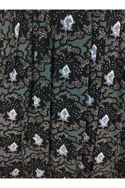 Current Boutique-Prada - Black, Grey & Lavender Floral Dress Sz 2