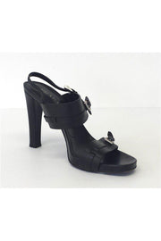 Current Boutique-Prada - Black Leather Slingback Sandals w/ Buckle Detail Sz 8.5