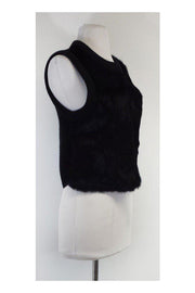 Current Boutique-Quinn - Louisa Black Fur Vest Sz S