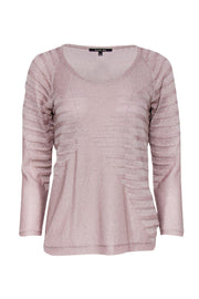Current Boutique-Rachel Roy - Blush Metallic Ribbed Sweater Sz M