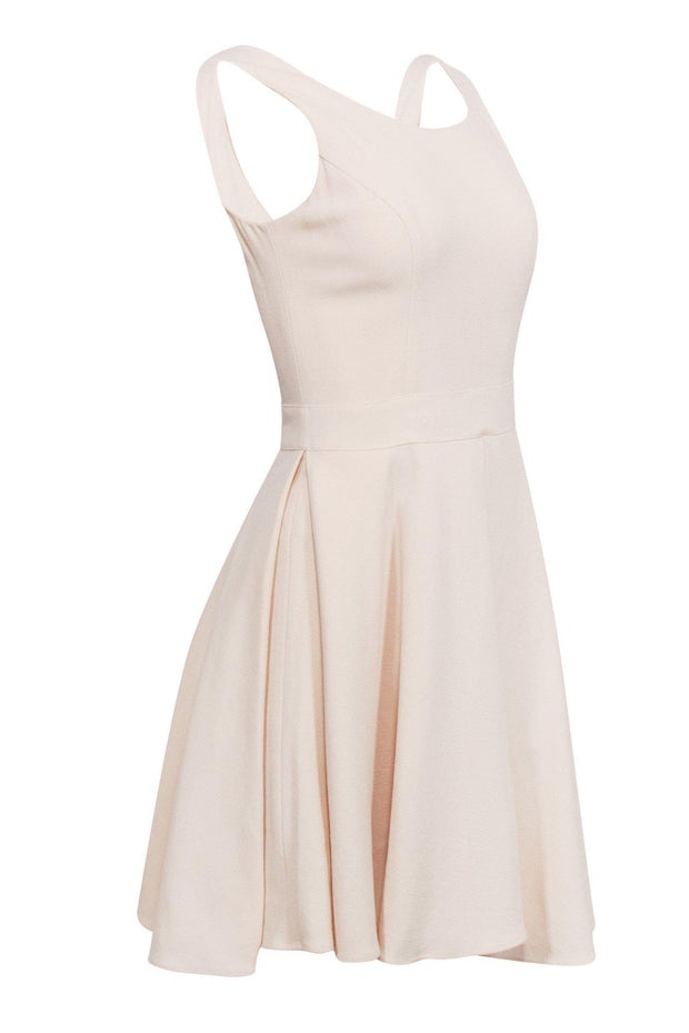 Current Boutique-Rachel Zoe - Light Peach Wool Fit & Flare Dress Sz 4