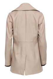 Current Boutique-Rag & Bone - Beige Wool Blend Coat w/Leather Trims Sz 2
