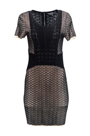 Current Boutique-Rag & Bone - Black & Cream Knit Dress Sz M
