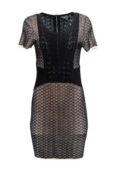 Current Boutique-Rag & Bone - Black & Cream Knit Dress Sz M