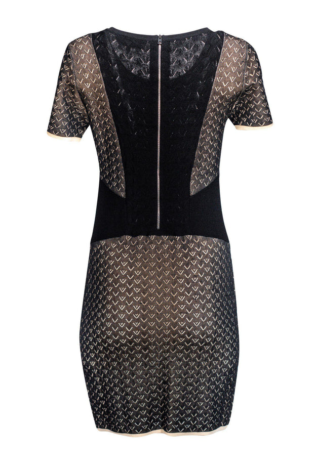 Current Boutique-Rag & Bone - Black & Cream Knit Dress Sz M