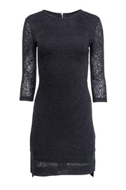 Current Boutique-Rag & Bone - Dark Grey Knit 3/4 Sleeve Dress Sz S