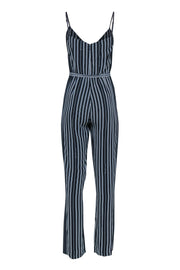 Current Boutique-Rag & Bone - Navy & White Striped Sleeveless Jumpsuit w/ Tie Sz 0