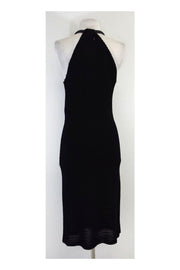 Current Boutique-Ralph Lauren Black Label - Black Knit High Neck Dress Sz L