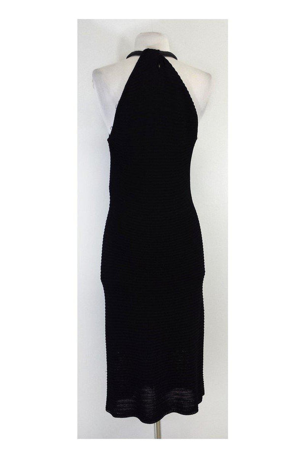 Current Boutique-Ralph Lauren Black Label - Black Knit High Neck Dress Sz L