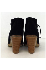 Current Boutique-Ralph Lauren - Black Suede Lace-Up Ankle Boots Sz 9.5