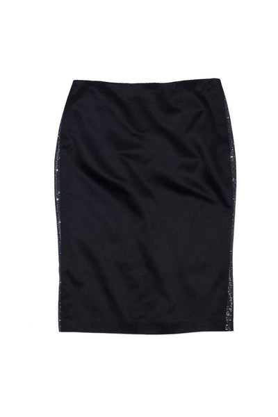 Current Boutique-Ralph Lauren - Black Silk Pencil Skirt Sz 4
