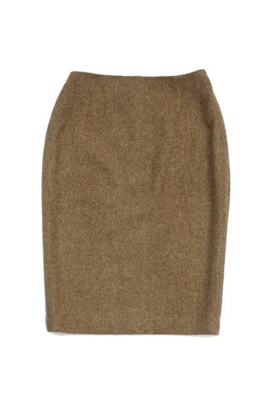Current Boutique-Ralph Lauren Black Label - Brown Herringbone Skirt Sz 4