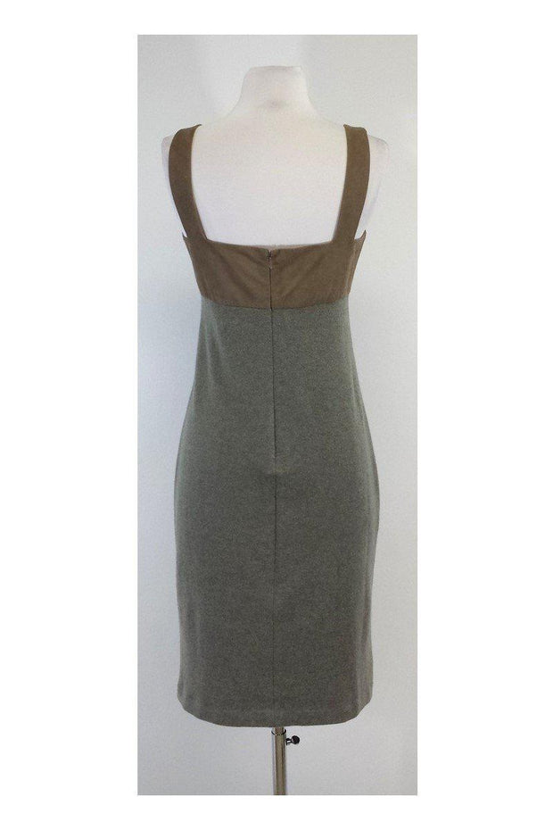 Current Boutique-Ralph Lauren Black Label - Taupe Suede & Grey Cashmere Dress Sz 8