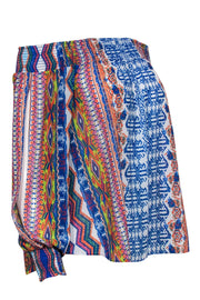 Current Boutique-Ramy Brook - Multicolored Aztec Print Long Sleeve Off-the-Shoulder Blouse Sz XS/S
