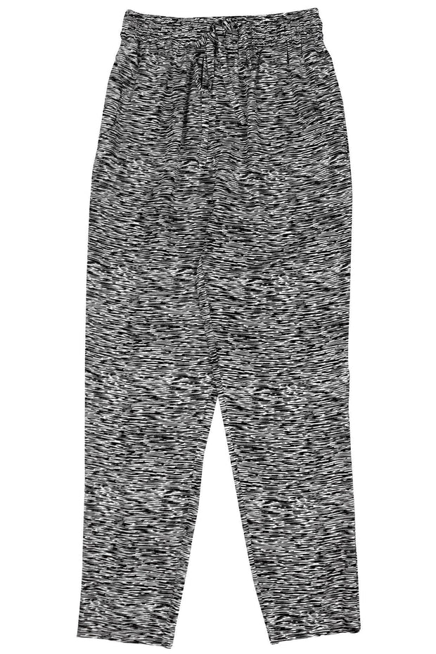 Current Boutique-Raoul - Black & Ivory Interference Drawstring Pants Sz 6