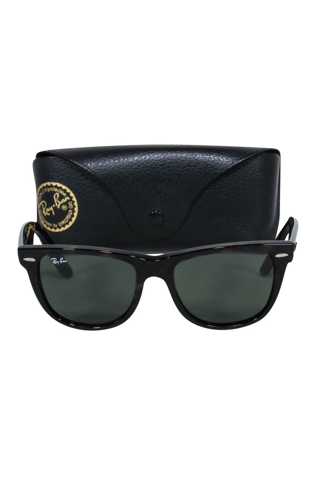 Current Boutique-Ray Ban - Brown Tortoise Front w/ Red Leg Sunglasses