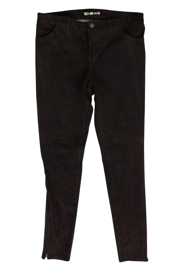 Current Boutique-Rebecca Minkoff - Brown Lamb Suede Pants Sz 4