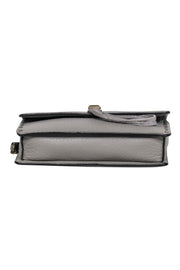 Current Boutique-Rebecca Minkoff - Grey Leather Fold Over Convertible Crossbody w/ Gold-Toned Studs