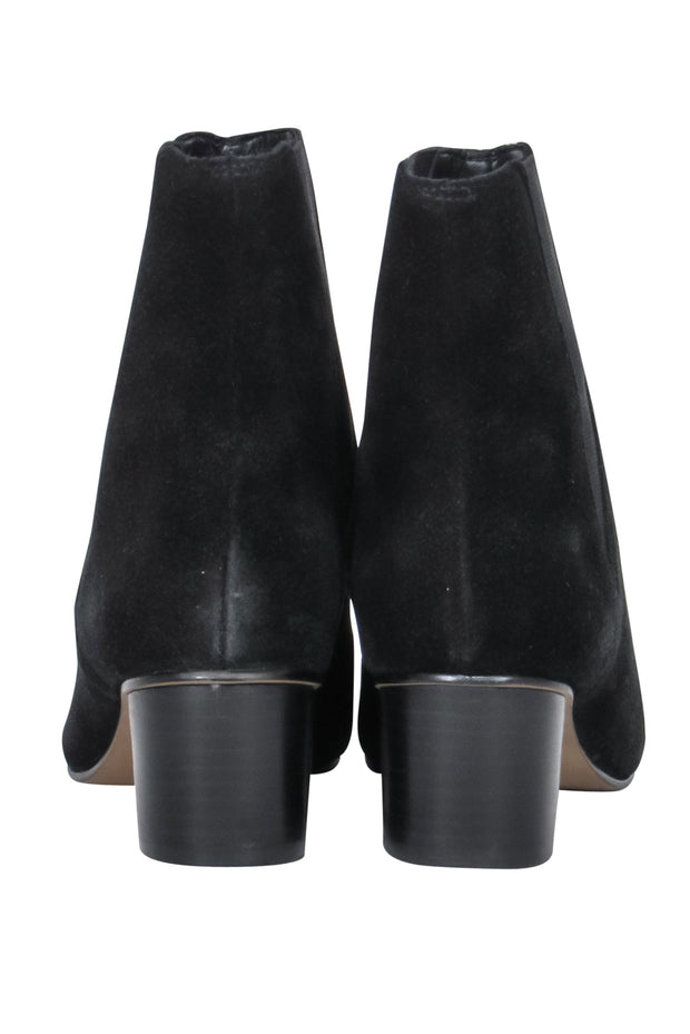 Current Boutique-Rebecca Minkoff - Black Suede Block Heel "Izette" Ankle Booties Sz 6