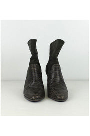 Current Boutique-Rebecca Minkoff - Grey Snakeskin Suede Booties Sz 8.5