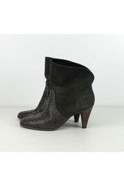 Current Boutique-Rebecca Minkoff - Grey Snakeskin Suede Booties Sz 8.5