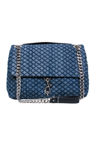 Current Boutique-Rebecca Minkoff - Demin Quilted 'Edie Maxi' Shoulder Bag w/ Chain Strap